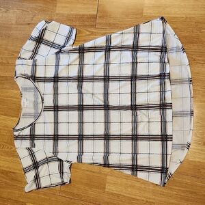 LulaRoe 3X plaid classic tee